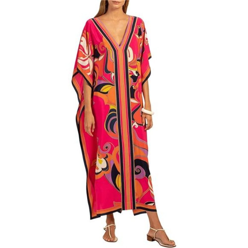 Women Plus Size Kaftan Dress Swimsuit Cover Up Caftan Maxi Beach Dress